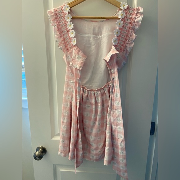 Dondolo for Loveshackfancy Women's Daisy Love Short Dress - Pink size xs. - Picture 8 of 11